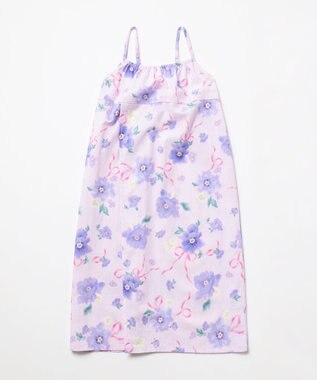 ANY KIDS 【洗濯機可能/簡単着付け】2WAY セパレート浴衣セット ラベンダー×花柄