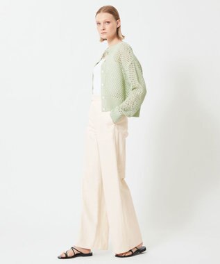 BEIGE， 【S-size】CACTUS / メッシュカーディガン Sage x White