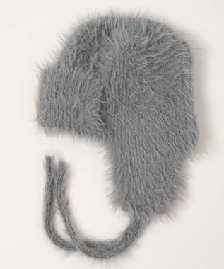 WEGO シャギーイヤーフラップニットキャップ グレー