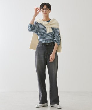 AMERICAN HOLIC マルチボーダーカットプルオーバー Sax