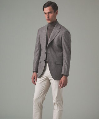 GOTAIRIKU 【DELFINO】ナポリジオメトリックツイード ジャケット_ブラウン ベージュ系8