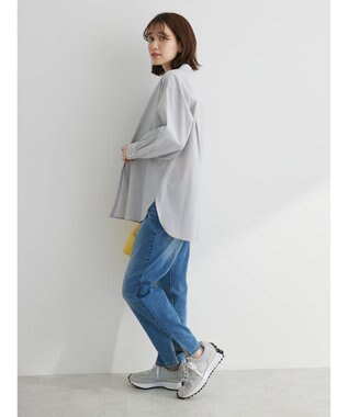 Green Parks パール釦ストライプシャツ Stripe Black