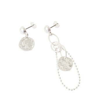 AMERICAN HOLIC コインアシンメトリーピアス Silver