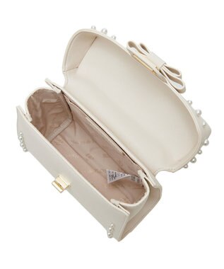 Maison de FLEUR EC限定フロントリボントップハンドルバッグ Light Beige