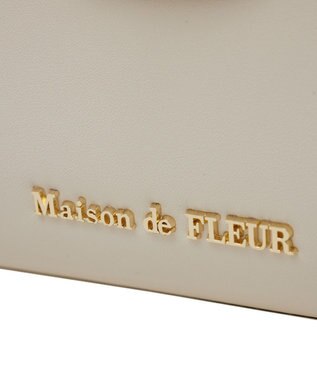 Maison de FLEUR EC限定フロントリボントップハンドルバッグ Light Beige