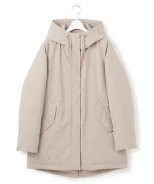 23区 L 【一部店舗限定/滝沢眞規子さん着用/撥水加工】ミリタリー フーデット ダウンコート ベージュ系