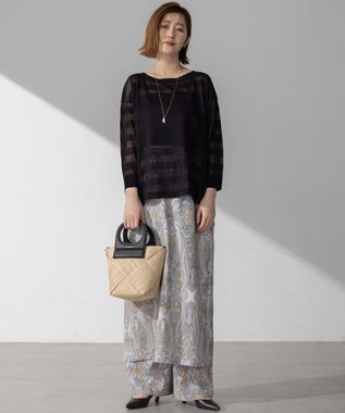 23区 VIOLAｄORO アバカ メッシュ  2WAY バケットバッグ ブラック系