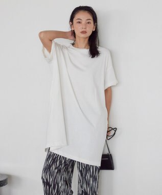AMERICAN HOLIC 袖ロールアップカットチュニック Off White