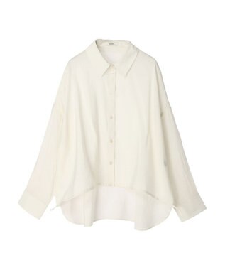 earth music&ecology ドロスト羽織シャツ Ivory