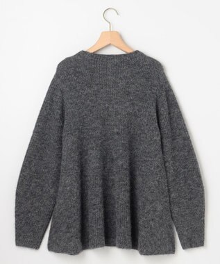 組曲 L へアリーヤーン フレア ニット チャコールグレー系