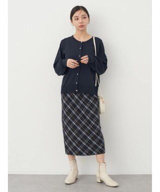 earth music&ecology いろいろ釦クルーネックカーディガン Navy