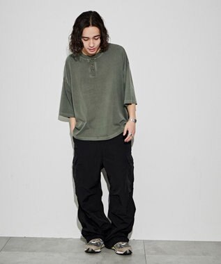 WEGO 【ユニセックス着用ITEM】HENRYNECK　T カーキ