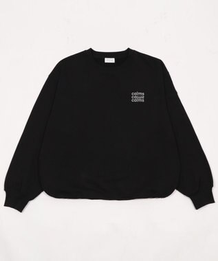 WEGO 【ユニセックス着用ITEM】ショートドロストワンポイント刺繍プルオーバー ブラック