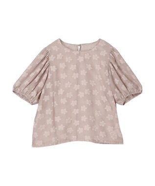 Green Parks ・ＥＬＥＮＣＡＲＥ　ＤＵＥ　フラワージャカードブラウス Gray Beige