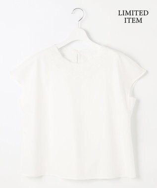 自由区 S 【WEB限定・接触冷感・洗える】エンブロイダリーローンプルオーバー ブラウス オフ