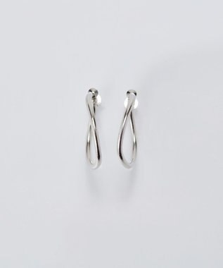 Phoebe 【金属アレルギー対応】2wayウェーブラインフープイヤリング　シルバー/ニッケルフリー シルバー