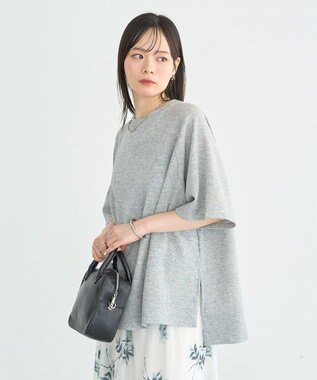 earth music&ecology シアーダンボールプルオーバー Gray Mixture