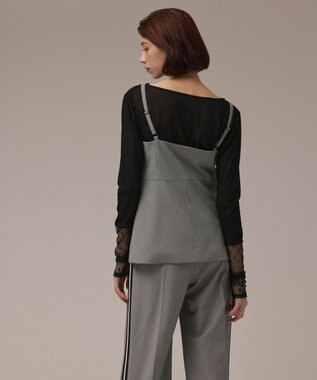 GRACE CONTINENTAL フロントウェーブキャミ グレー