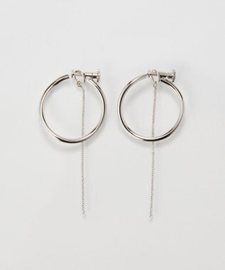 Phoebe 【金属アレルギー対応】2wayウェーブラインフープイヤリング　シルバー/ニッケルフリー シルバー