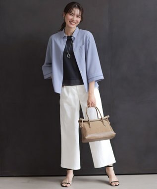 J.PRESS LADIES スエードコンビ トートバッグ ベージュ系