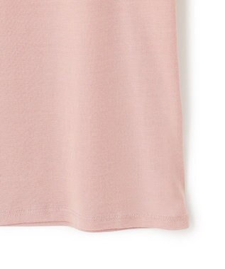 ICB L 【洗える】リヨセルカシミヤスムース ボートネックカットソー ヘイズピンク系