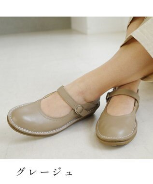 Pointer 本革 超軽量カジュアルシューズ ライトグレー