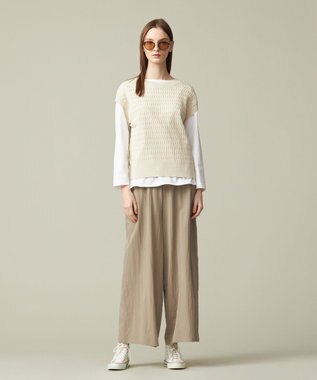 J.PRESS YORK STREET 【WOMEN】コットンケーブル ベスト アイボリー系