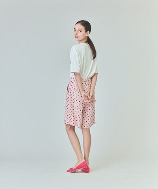 GRACE CONTINENTAL ドットハーフパンツ ピンク