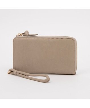 UNBILLION ペルケ perche / ドット型押しL字ロングストラップウォレット