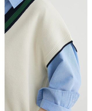 Green Parks チルデンニットベスト Off White