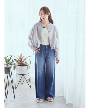earth music&ecology シャツブルゾン Light Gray