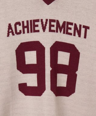 WEGO ナンバリングジャガードニット ワイン