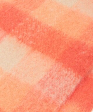 AMERICAN HOLIC 起毛カラーチェックシャギーマフラー Red