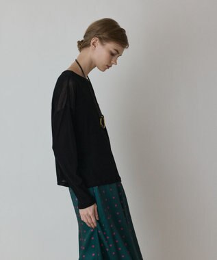 GRACE CONTINENTAL フロッキーオーバーカットトップ ブラック