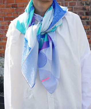 POLS 【長濱ねるさん着用】キュプラスカーフ ブルー