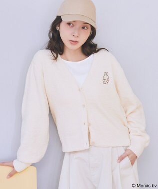 earth music&ecology 【予約】miffy/earth モコモコカーディガン クリーム