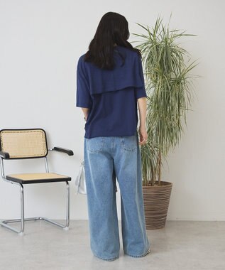AMERICAN HOLIC レイヤード風加工Ｔシャツ Navy