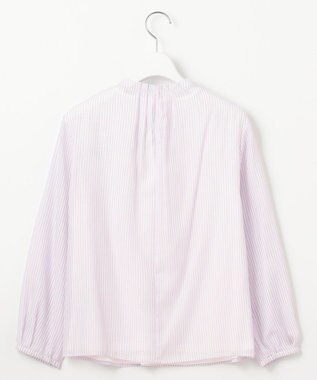 J.PRESS LADIES カチオン ストライプ カットソー ふじ色系1