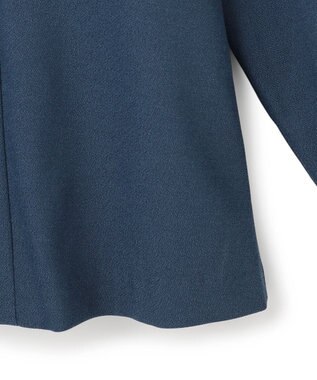 ICB L 【裏起毛】 ウォームサテン カーディガンブラウス ブルーグレー系