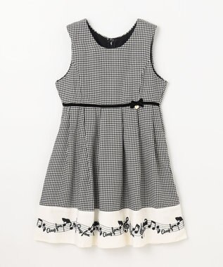 ANY KIDS モノトーン音符ジャンパースカート 千鳥