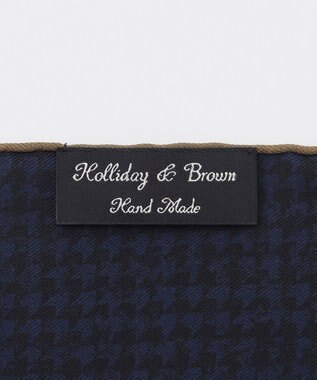 JOSEPH ABBOUD 【イタリア製・Holliday&Brown】バードグラフィックプリントポケットチーフ ネイビー系6