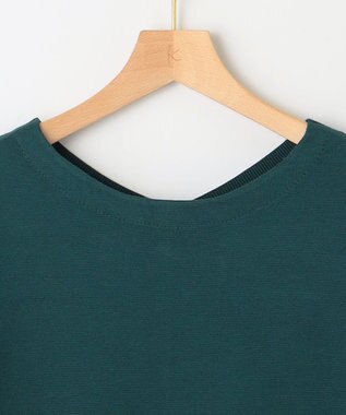 組曲 L 【WEB限定】コクーンシルエット ニットワンピース ダークグリーン系