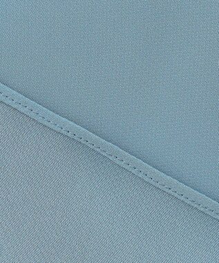 ICB 【洗える・UVケア】BackSatinAmunzen ラッフルデザインブラウス ライトブルーグレー系