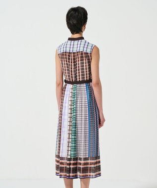 GRACE CONTINENTAL マルチチェックワンピース ブラウン