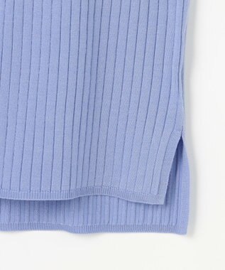 ANY SIS L 【WEB・一部店舗限定】ダブルカラー ニット ライトブルー