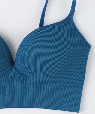 WACOAL ノンワイヤーブラ 【GOCOCi ゴコチ】 ぴったりフィット アンダー部分のズレを軽減 洗濯機洗い可能(ネット使用) ブラトップ レディース ハーフトップ CGG255 /ワコール ブルー