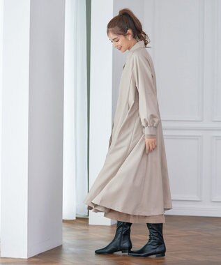 Tiaclasse 【洗える】ラグランパフスリーブトレンチコート ベージュ