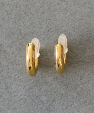 Phoebe 【痛くないシリーズ/金属アレルギー対応】ミニマルストレートフープライトフィットイヤリング　ゴールド ゴールド