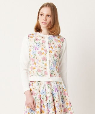 TOCCA 【大人百花掲載】【洗える】BOTANICAL GARDEN PARTY KNIT CARDIGAN カーディガン アイボリー系