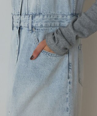 GRACE CONTINENTAL デニムロングジレワンピース サックス